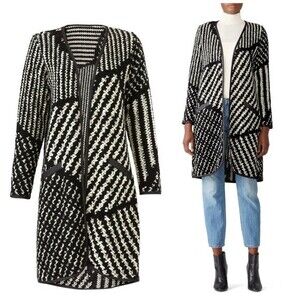 Waverly Grey Contrast Holly Sweater Coat size S